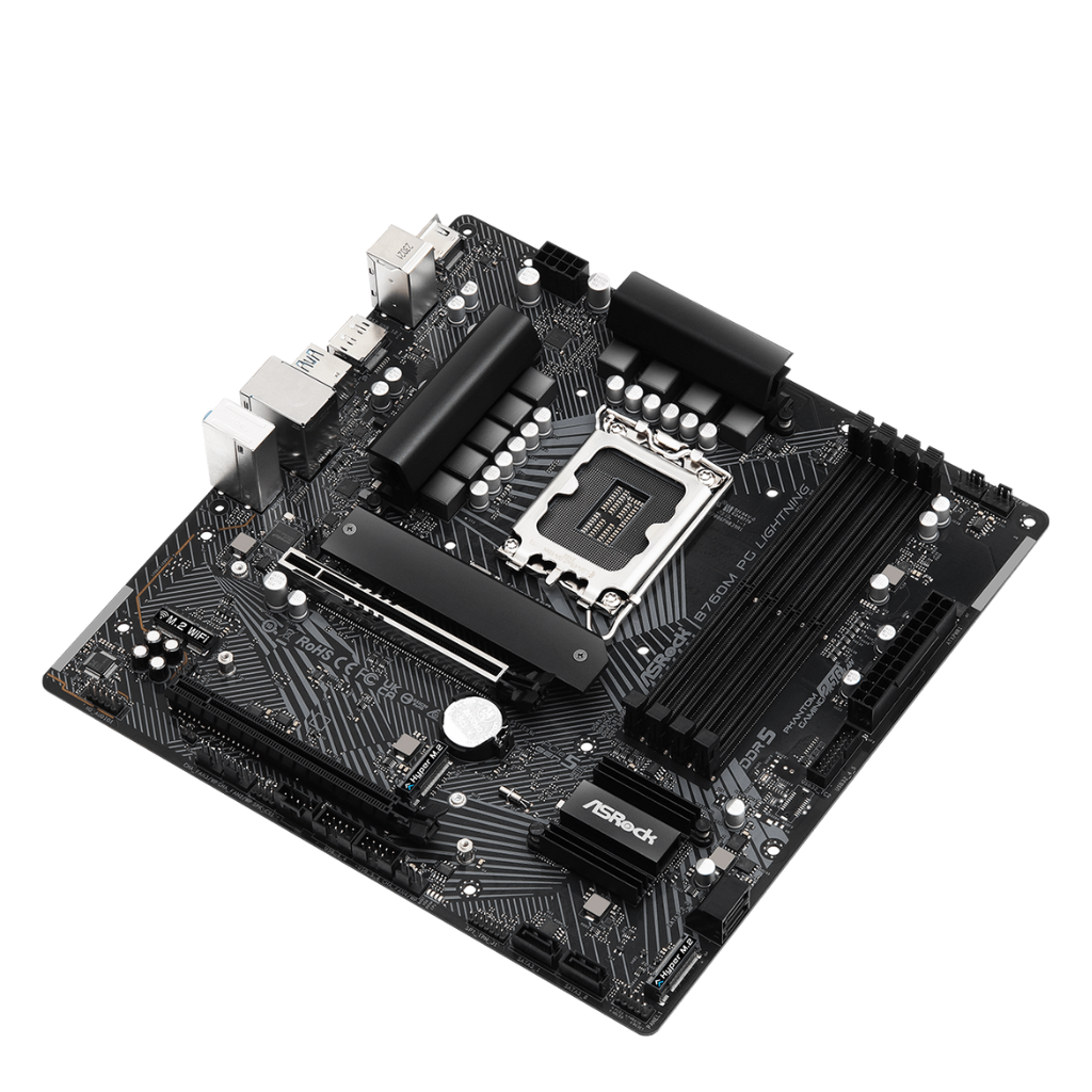 PLACA ASROCK B760M PG LIGHTNING, LGA 1700, DR5 7200MHZ (OC), M.2(PCIE GEN4X4), PCIE 5.0 .
