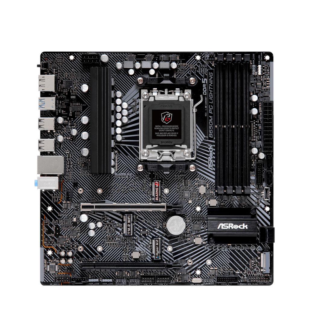 PLACA ASROCK B650M PG LIGHTNING, AMD AM5, DDR5 7200+ MHZ (OC), PCIE GEN5 (M.2).COAARV90-MXBMV0-A0UAYZ