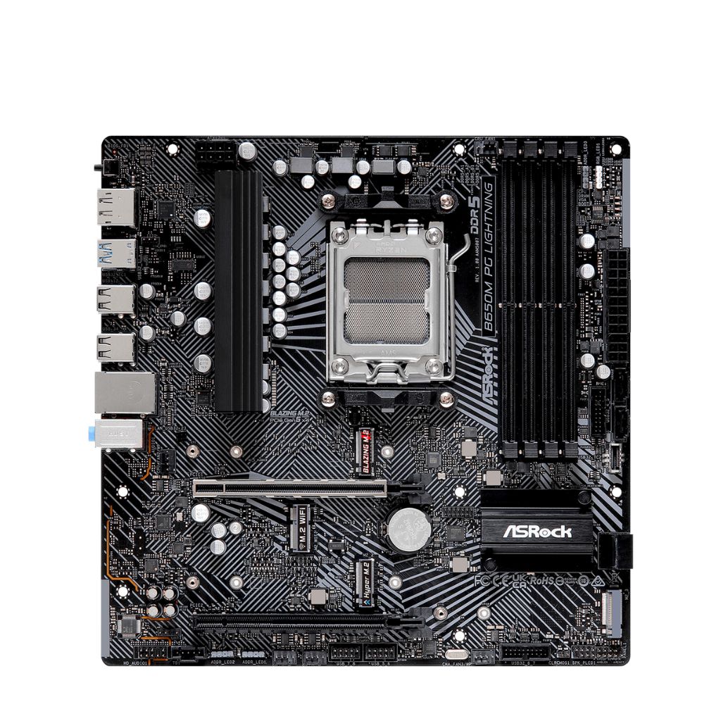 PLACA ASROCK B650M PG LIGHTNING, AMD AM5, DDR5 7200+ MHZ (OC), PCIE GEN5 (M.2).COAARV90-MXBMV0-A0UAYZ