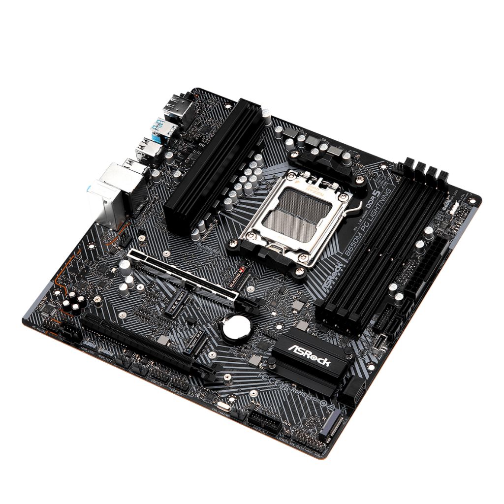 PLACA ASROCK B650M PG LIGHTNING, AMD AM5, DDR5 7200+ MHZ (OC), PCIE GEN5 (M.2).COAARV90-MXBMV0-A0UAYZ