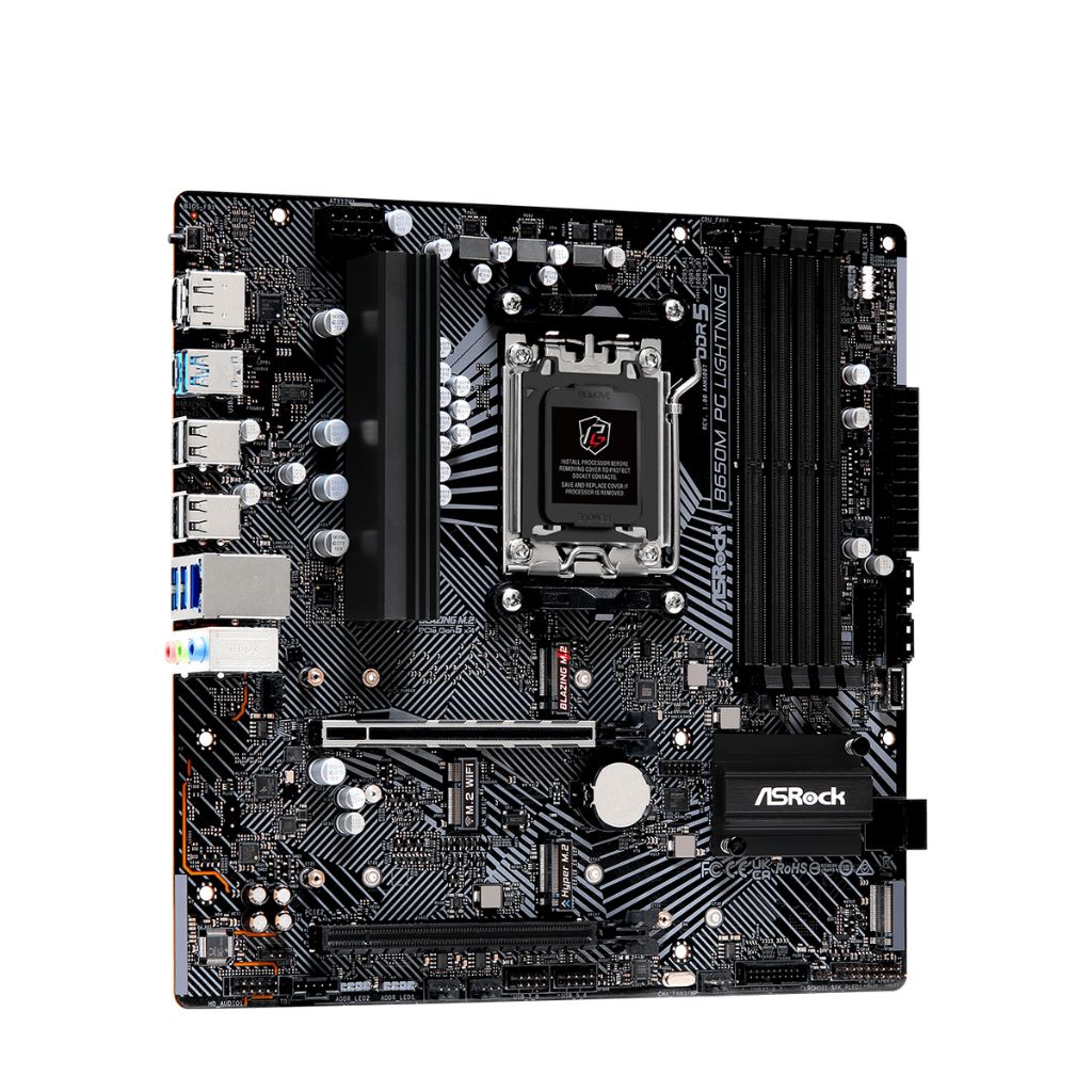 PLACA ASROCK B650M PG LIGHTNING, AMD AM5, DDR5 7200+ MHZ (OC), PCIE GEN5 (M.2).COAARV90-MXBMV0-A0UAYZ
