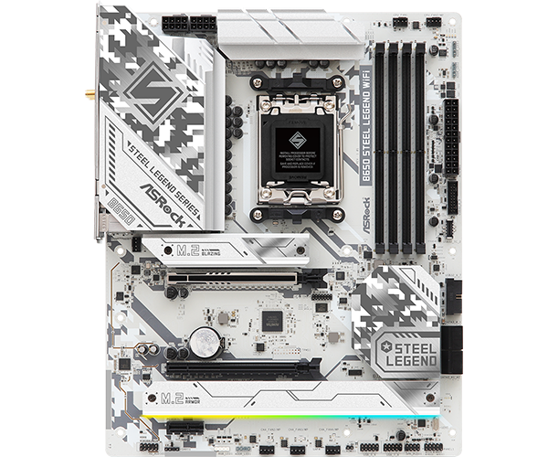 PLACA ASROCK B650 STEEL LEGEND WIFI, AMD AM5, DDR5 7200+ (OC), M.2 (PCIE GEN5X4), PCIE 5.0, ATX.