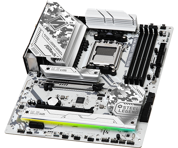 PLACA ASROCK B650 STEEL LEGEND WIFI, AMD AM5, DDR5 7200+ (OC), M.2 (PCIE GEN5X4), PCIE 5.0, ATX.