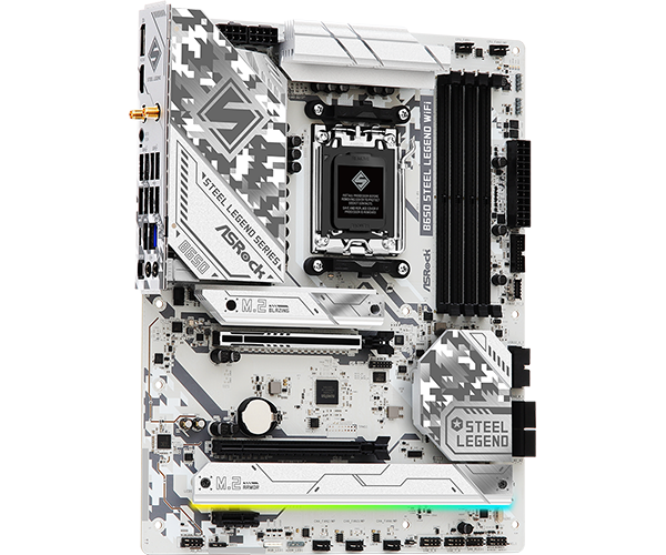 PLACA ASROCK B650 STEEL LEGEND WIFI, AMD AM5, DDR5 7200+ (OC), M.2 (PCIE GEN5X4), PCIE 5.0, ATX.