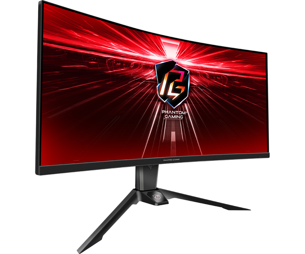 MONITOR GAMING CURVO ASROCK PG34WQ15R2B PHANTOM, 34" VA-WQHD (3440X1440) 1500R, 165HZ, 1MS, WIFI.