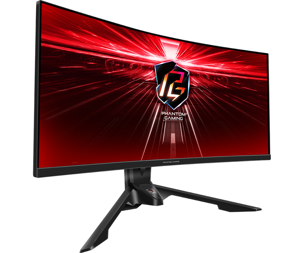 MONITOR GAMING CURVO ASROCK PG34WQ15R3A PHANTOM 34" VA-WQHD (3440X1440) 1500R, 165HZ, 1MS, WIFI, RGB