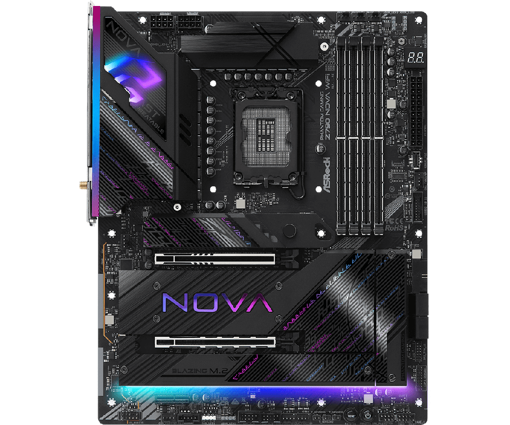 PLACA ASROCK Z790 NOVA WIFI, LGA 1700, DDR5 8000+(OC), M.2 (PCIE GEN5X4), PCIE 5.0, ATX.