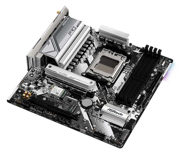 PLACA ASROCK B650M PRO RS WIFI, AMD AM5, DDR5 7200+ MHZ (OC), M.2(PCIE GEN5 X4), PCIE 4.0.