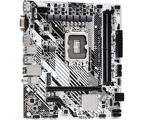 PLACA ASROCK H610M-HDV/M.2+ D5, LGA 1700, DDR5 5600MHZ, M.2(PCIE GEN3 X4), PCIE 4.0 .