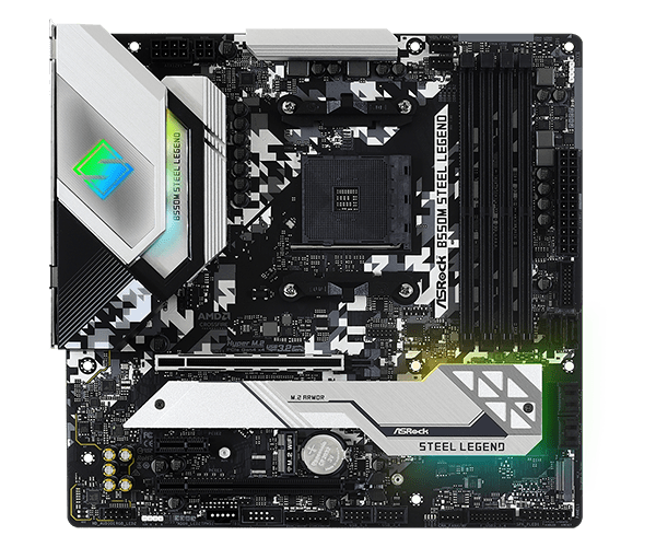 PLACA ASROCK B550M STEEL LEGEND, AMD AM4, DDR4 4733+ (OC), M.2(PCIE GEN4 X4), PCIE 4.0 .