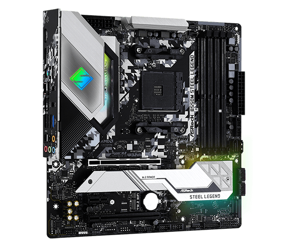 PLACA ASROCK B550M STEEL LEGEND, AMD AM4, DDR4 4733+ (OC), M.2(PCIE GEN4 X4), PCIE 4.0 .