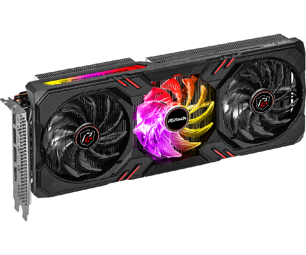 TARJETA GRAFICA ASROCK INTEL ARC A770 PHANTOM GAMING 16GB OC, DDR6, 256 BIT, PCIE 4.0 .