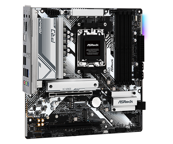 PLACA ASROCK B650M PRO RS, AMD AM5, DDR5 7200+ MHZ (OC), M.2 (PCIE GEN5 X4), PCIE 4.0 .