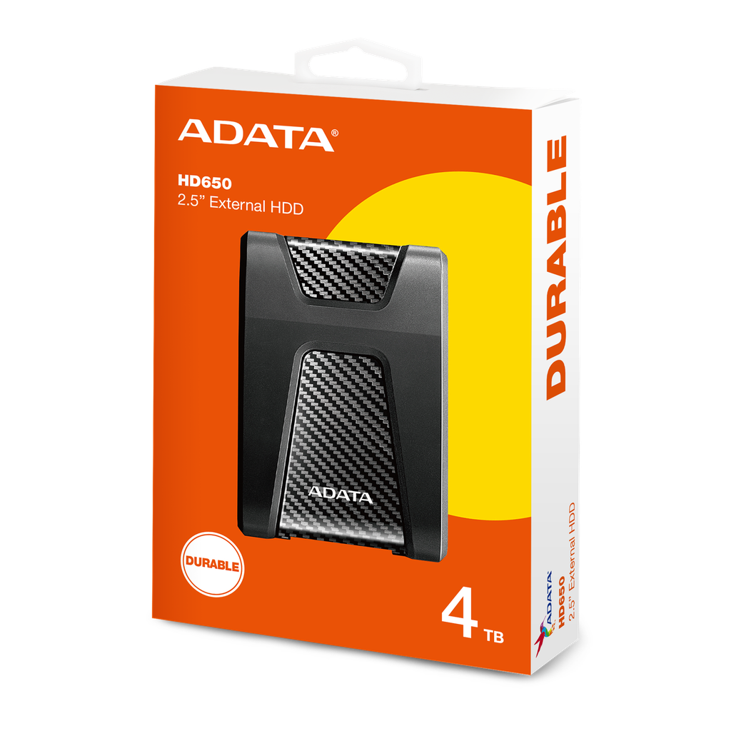 ADATA DISCO EXTERNO ANTIGOLPES 4TB HD650 NEGRO