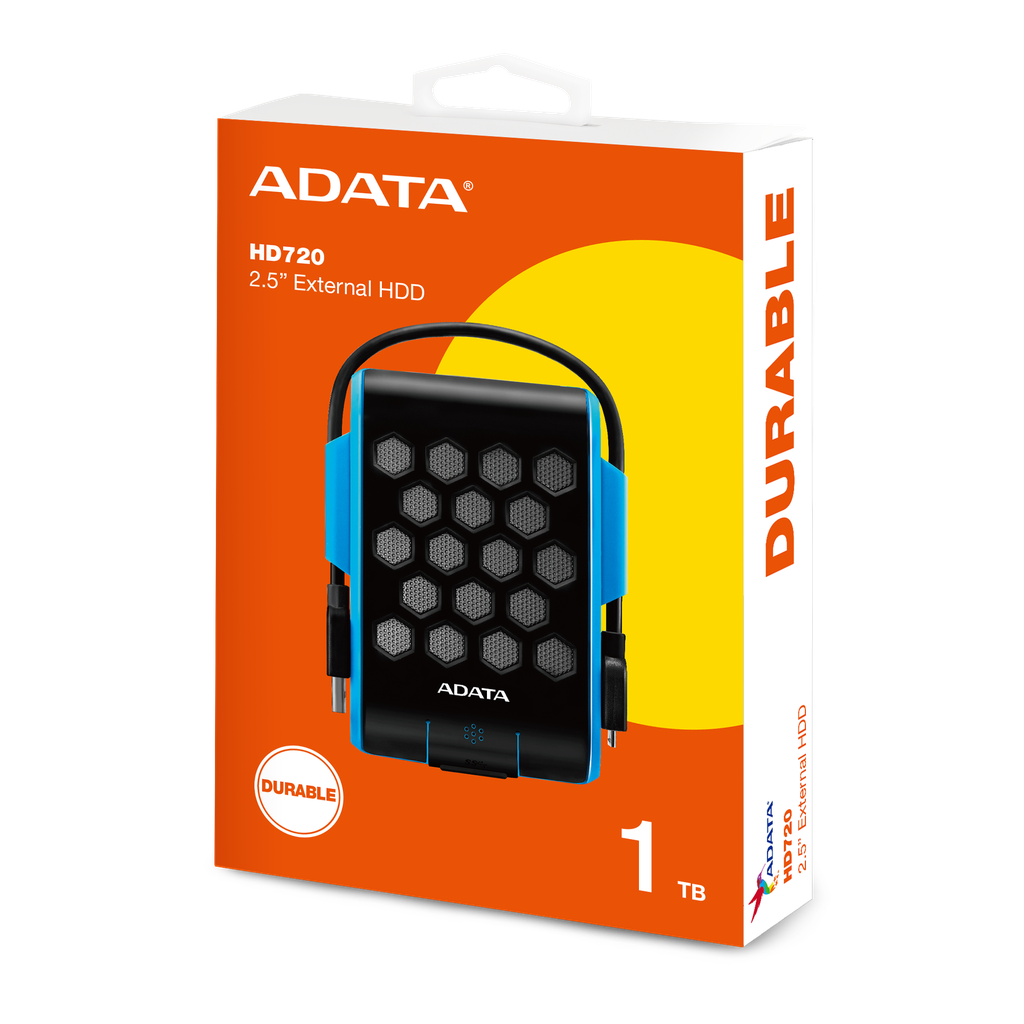 ADATA DISCO EXTERNO ANGOLPES/AGUA GRADO MILITAR HD720 1TB AZUL