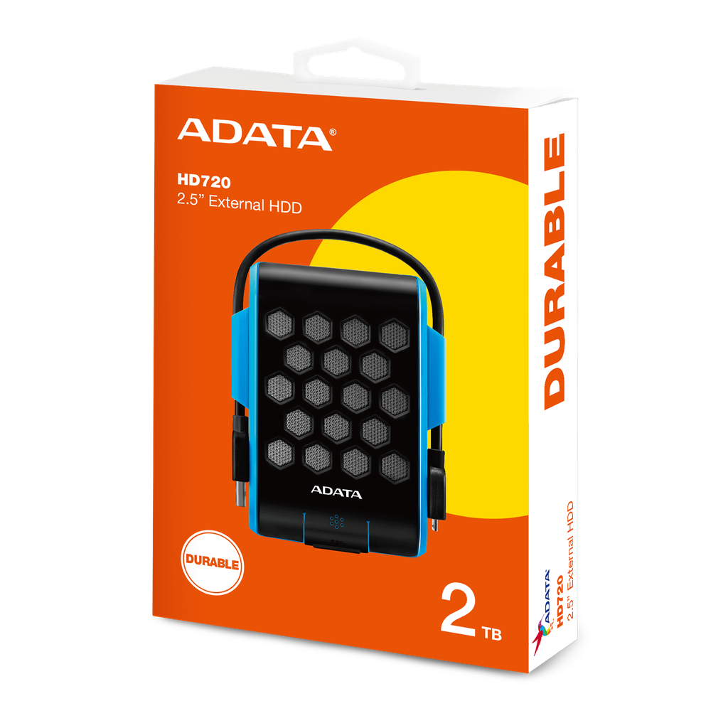 DISCO DURO - EXTERNO ANTIGOLPES -  ADATA - HD720 - 2TB AZUL  - GRADO MILITAR