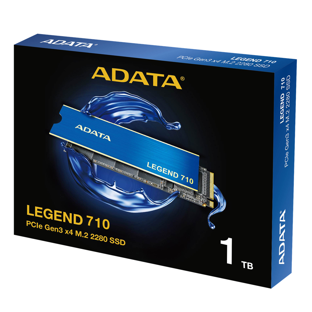 UNIDAD DE ESTADO SOLIDO - M.2 PCIE 3.0 NVME - ADATA - LEGEND 710 - 1TB 2400/1600A -  C/DISIPADOR
