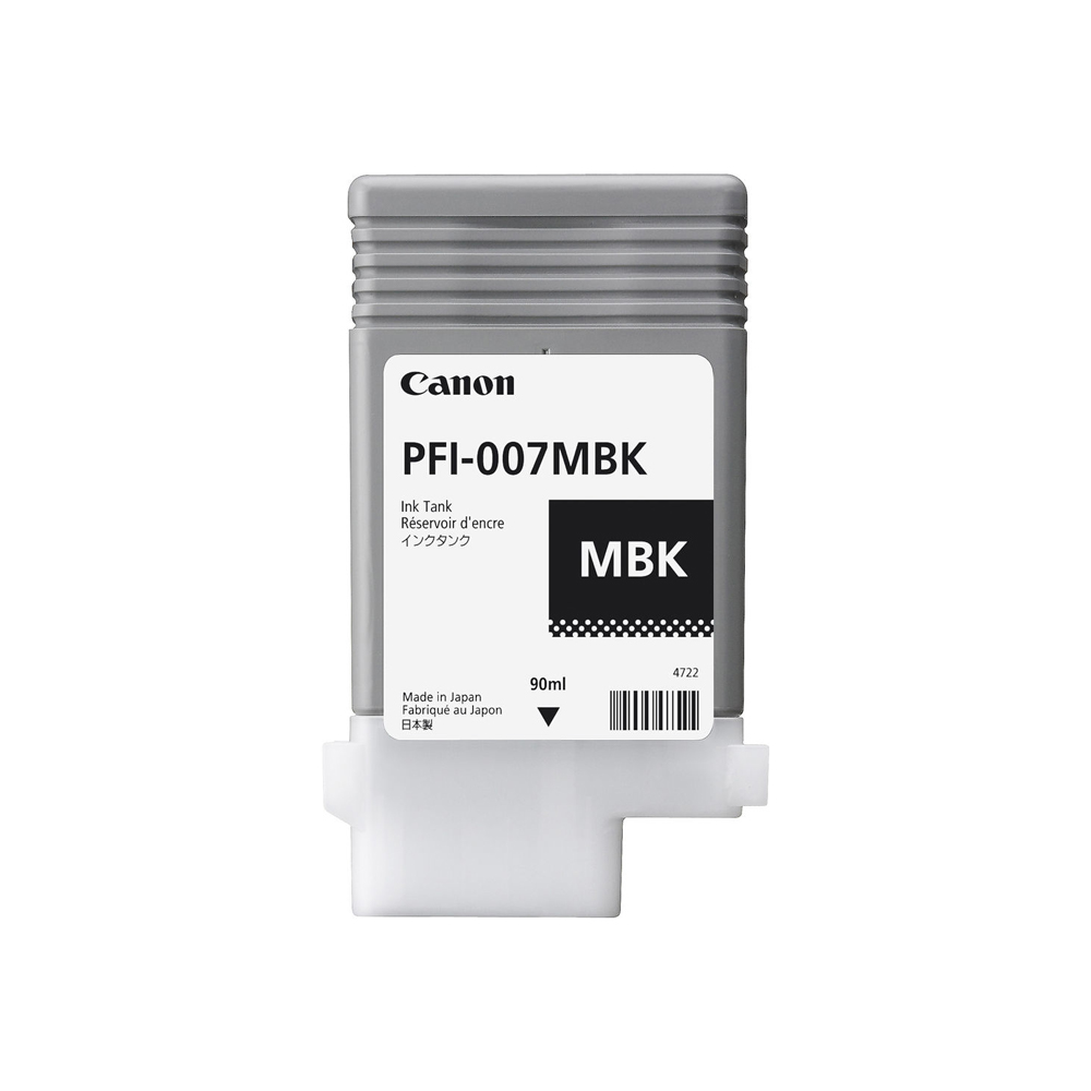 CARTUCHO DE TINTA CANON  PFI-007 MBK MATTE BLACK, 90ML.