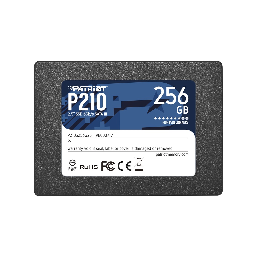 UNIDAD EN ESTADO SOLIDO PATRIOT P210 256GB, SATAIII 6GB/S, 2.5".