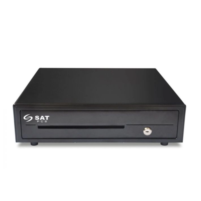 [CMEISVSAT_119X] GAVETA DE DINERO SAT 119X NEGRO, RJ11, 5BILLETE, 8 MONEDAS.